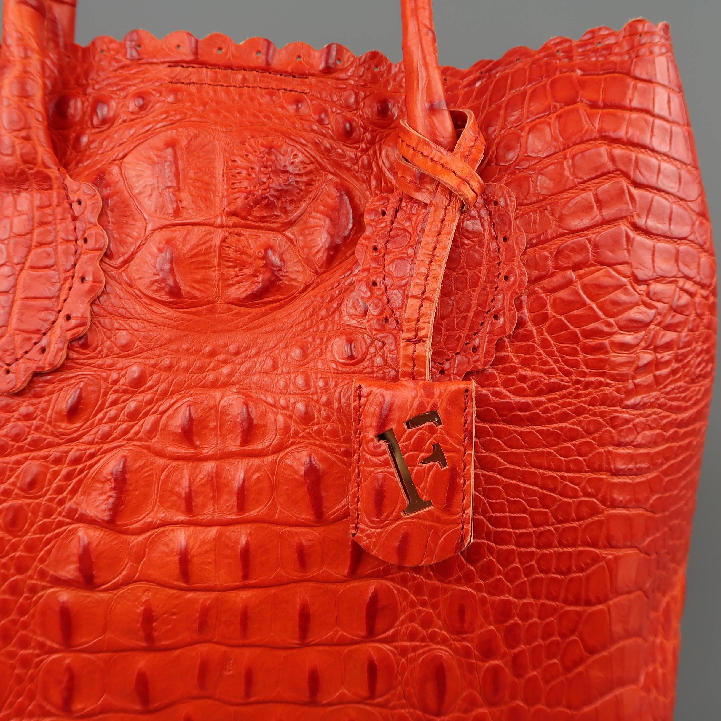 furla crocodile handbag