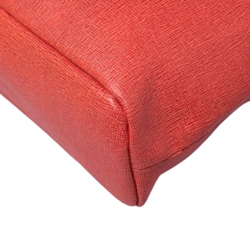 Furla Orange Leder Fold Over Umhängetasche im Angebot 3