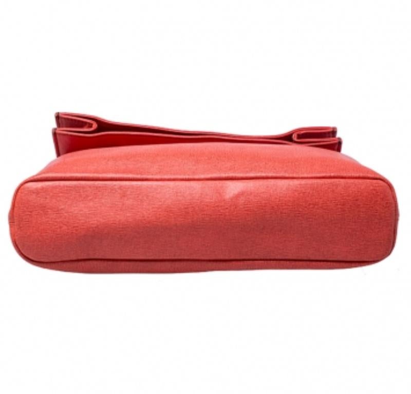 Furla Orange Leder Fold Over Umhängetasche im Angebot 4