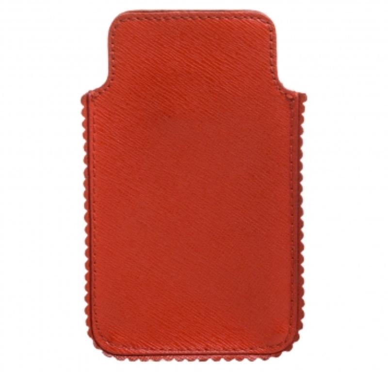 Rosso Furla Custodia per telefono in pelle arancione in vendita