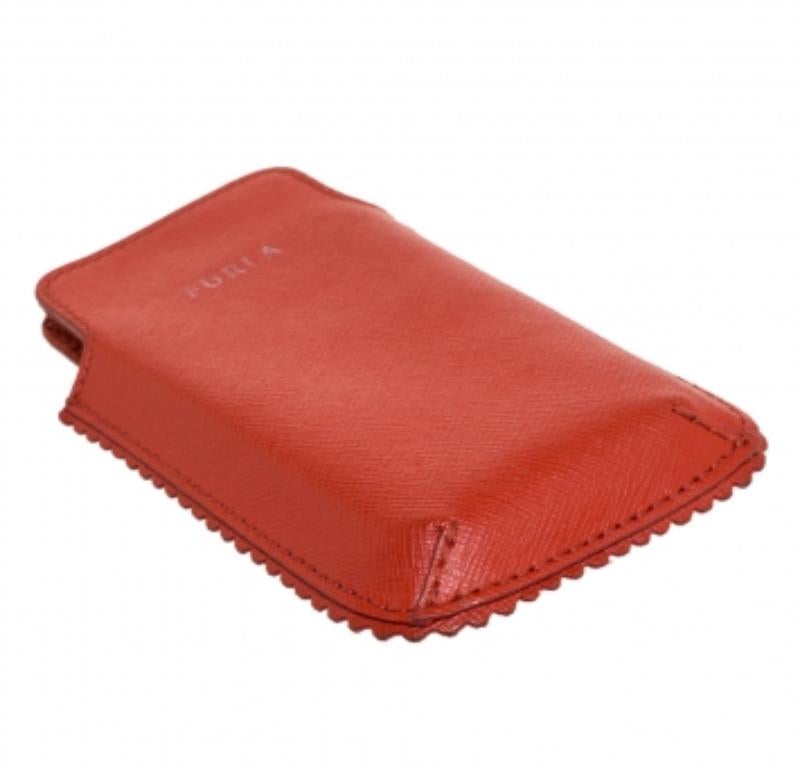 Donna Furla Custodia per telefono in pelle arancione in vendita