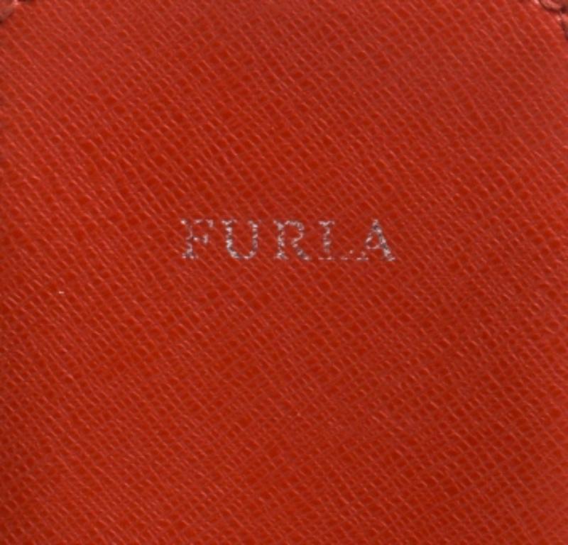 Furla Custodia per telefono in pelle arancione in vendita 2