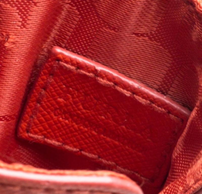 Furla Custodia per telefono in pelle arancione in vendita 3