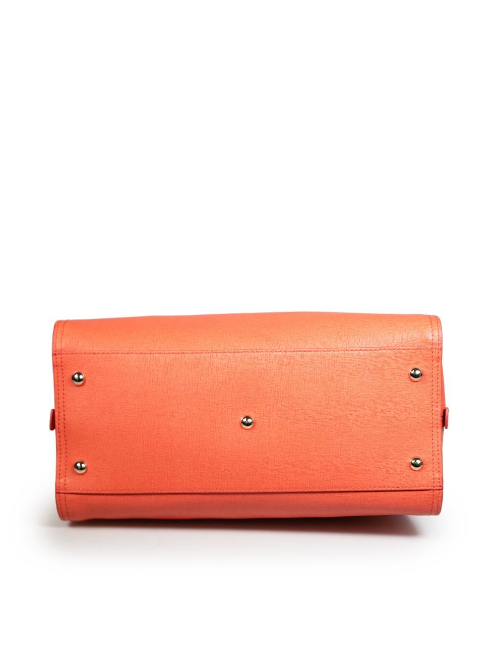 Women's Furla Orange Saffiano Leather Handbag & Coin Purse