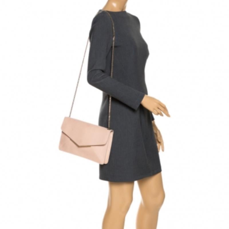Sac à bandoulière en cuir Furla Peach en vente 4