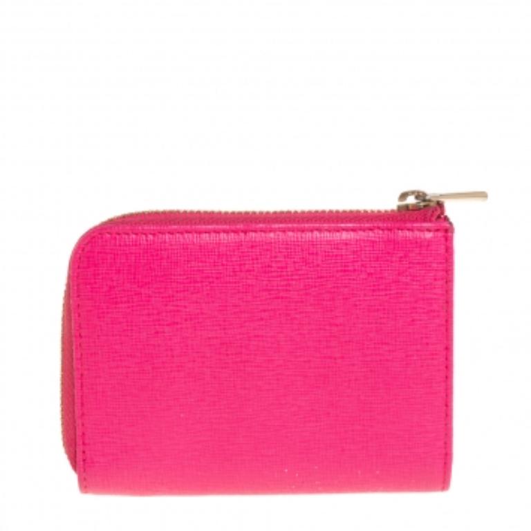 Furla Rosa Leder Brieftasche mit Reißverschluss (Pink) im Angebot
