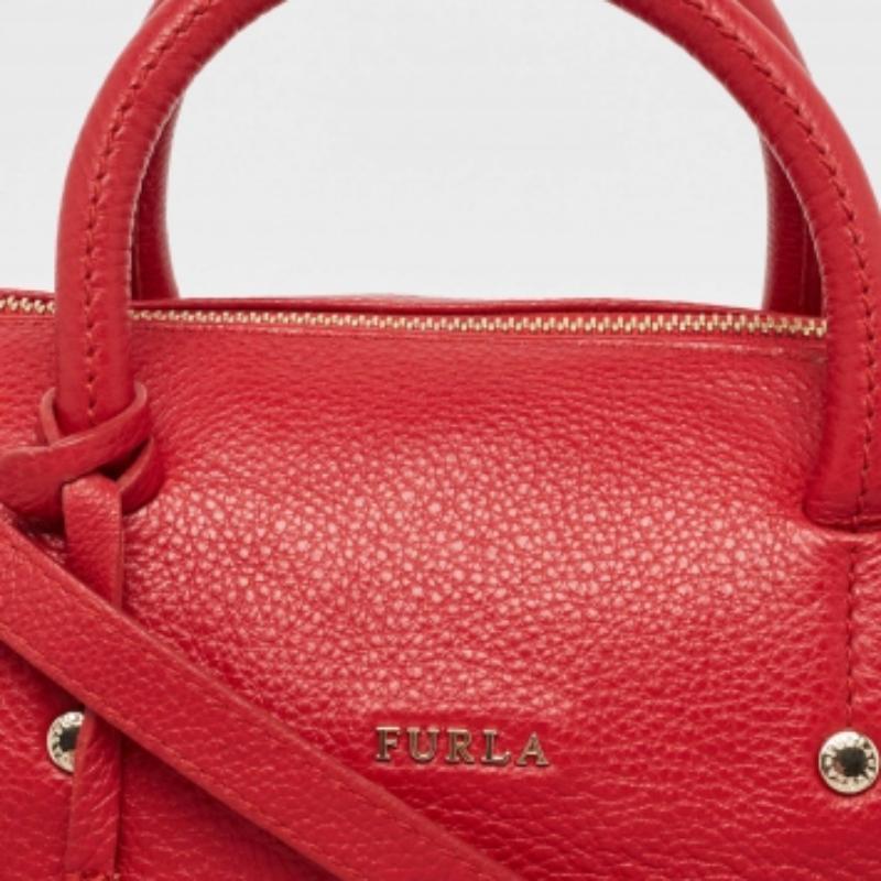 Borsa Furla Arianna in pelle rossa in vendita 3