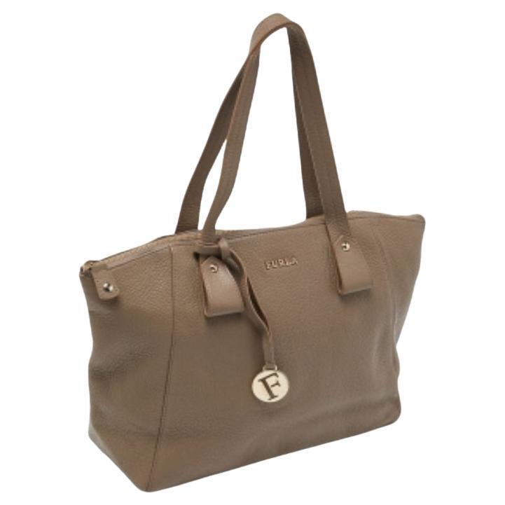 Furla Bolso de piel con cremallera topo en venta