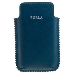 Furla Teal Leather Phone Case