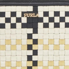 Furla Tri Color Leather Zip Around Wallet