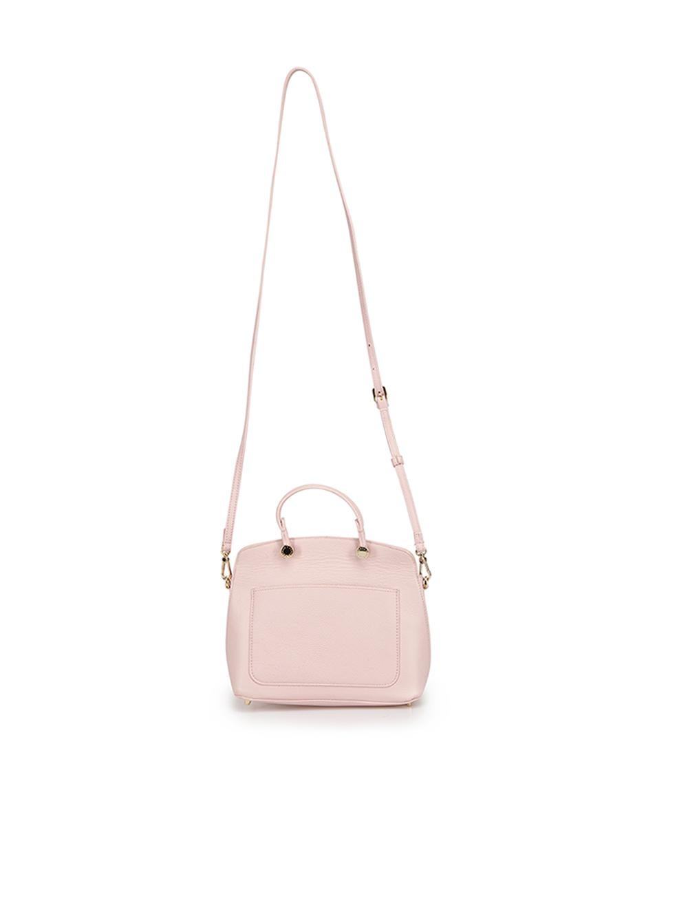 Beige Furla Women's Pink Leather My Piper Mini Top Handle Bag