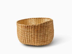 FURNA – Minimalist Storage Basket in Natural Wicker Weave, Large