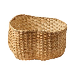 FURNA – Minimalist Storage Basket in Natural Wicker Weave, Large