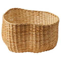 FURNA – Minimalist Storage Basket in Natural Wicker Weave, Large