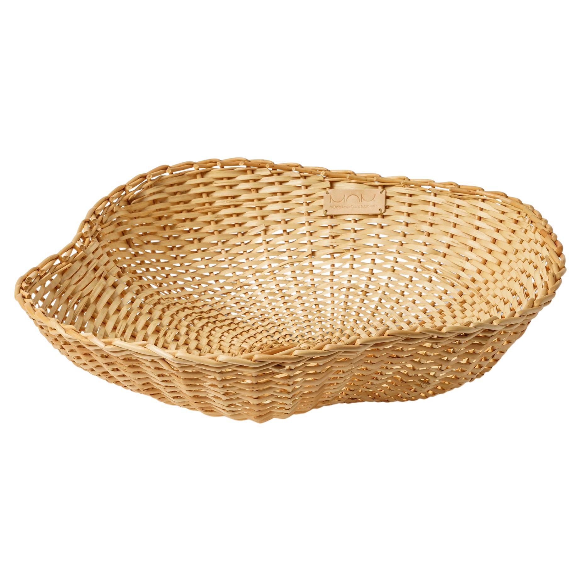 Cesta de Mimbre Artesanal Mediana en venta