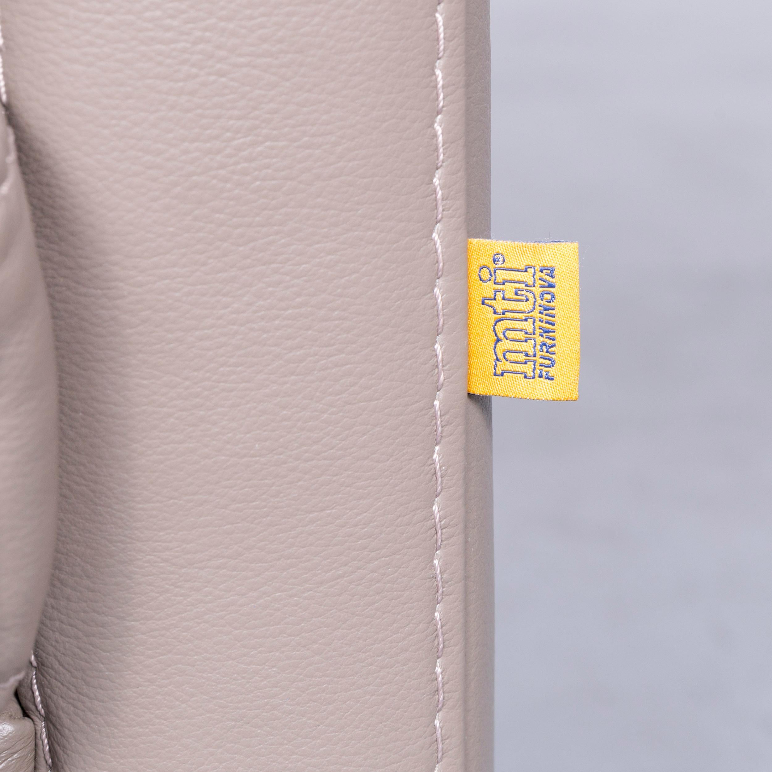 Furninova Designer Leather Armchair in Grey 1