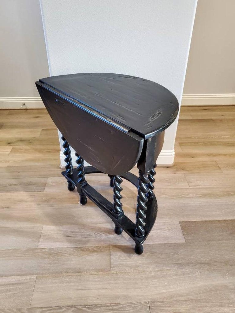Furniture Classics Barley Twist Gate Leg DropLeaf Table at 1stDibs