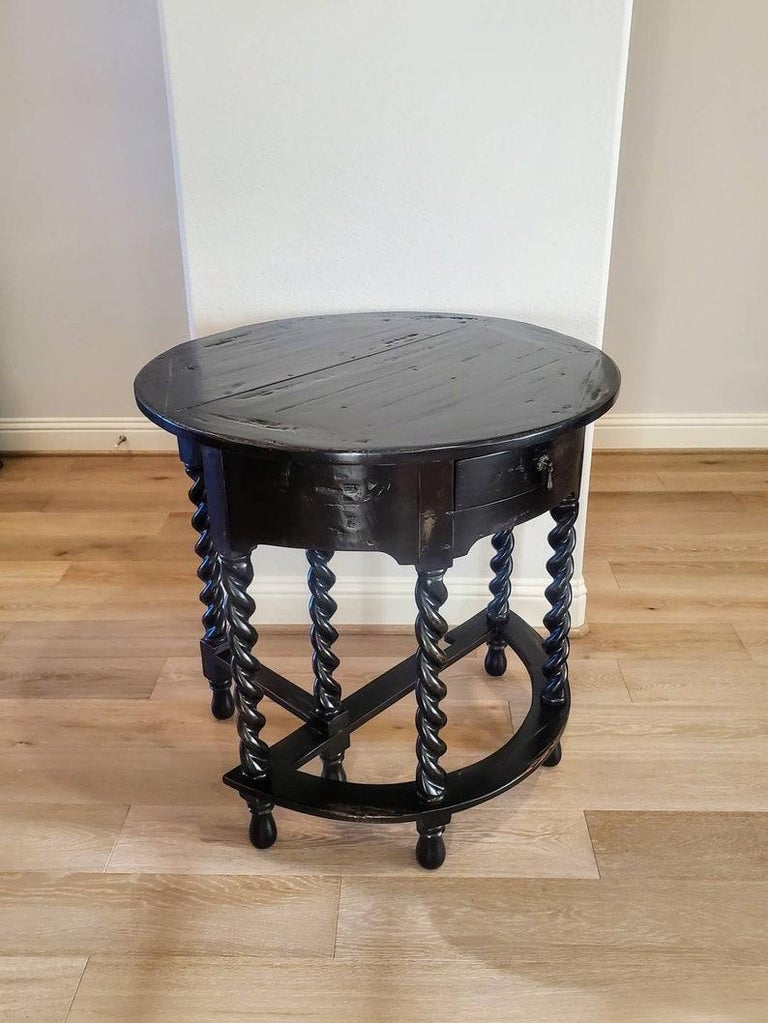 Furniture Classics Barley Twist Gate Leg DropLeaf Table at 1stDibs