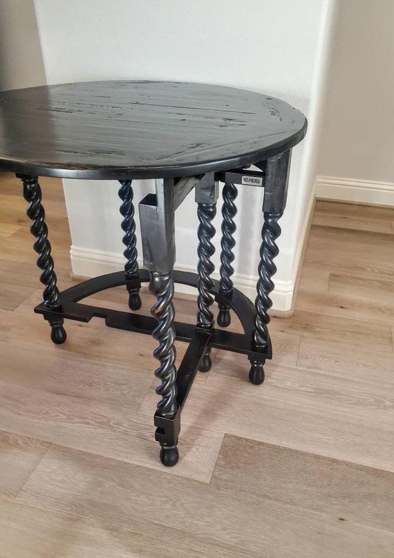 Furniture Classics Barley Twist Gate Leg DropLeaf Table at 1stDibs