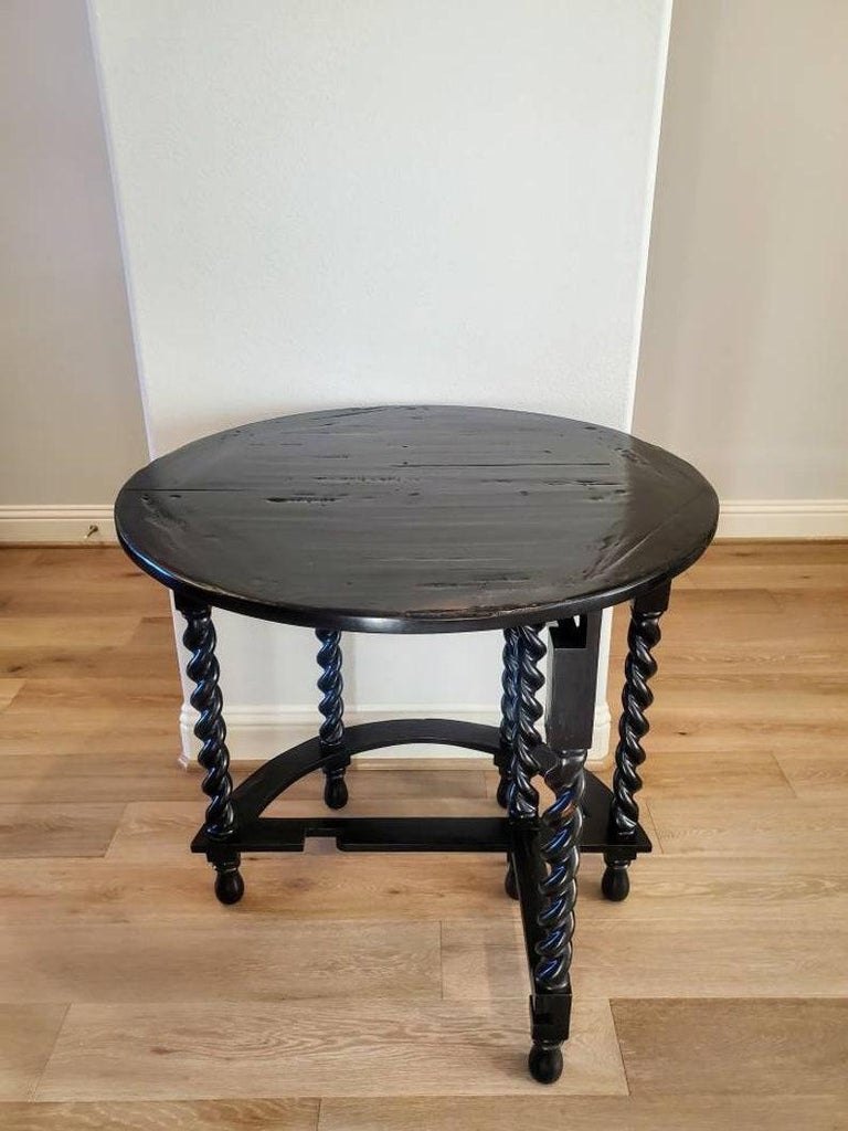 Furniture Classics Barley Twist Gate Leg DropLeaf Table at 1stDibs