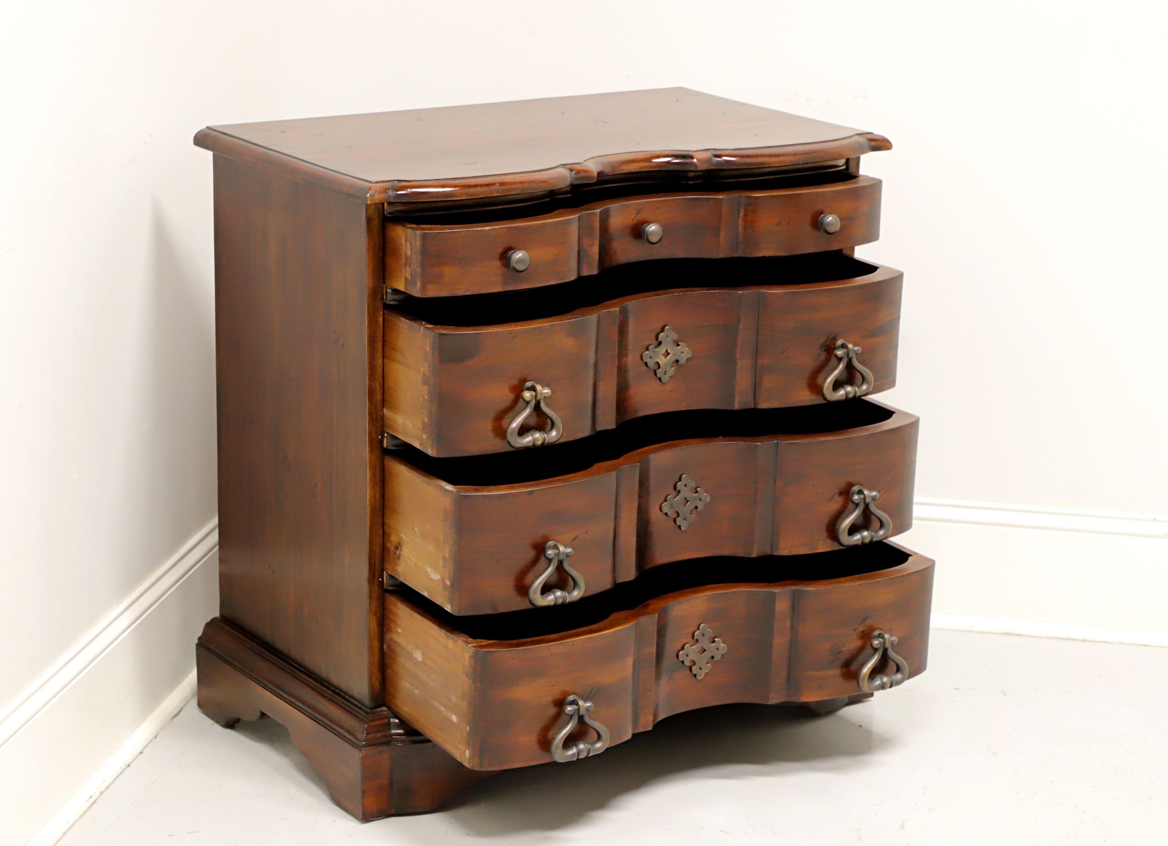 20th Century FURNITURE CLASSICS Mahogany Chippendale Serpentine Bedside Chest For Sale