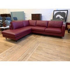 Furniture Envy Three-Piece Holden Collection Leather Sectional