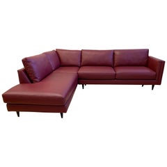 Furniture Envy Three-Piece Holden Collection Leather Sectional