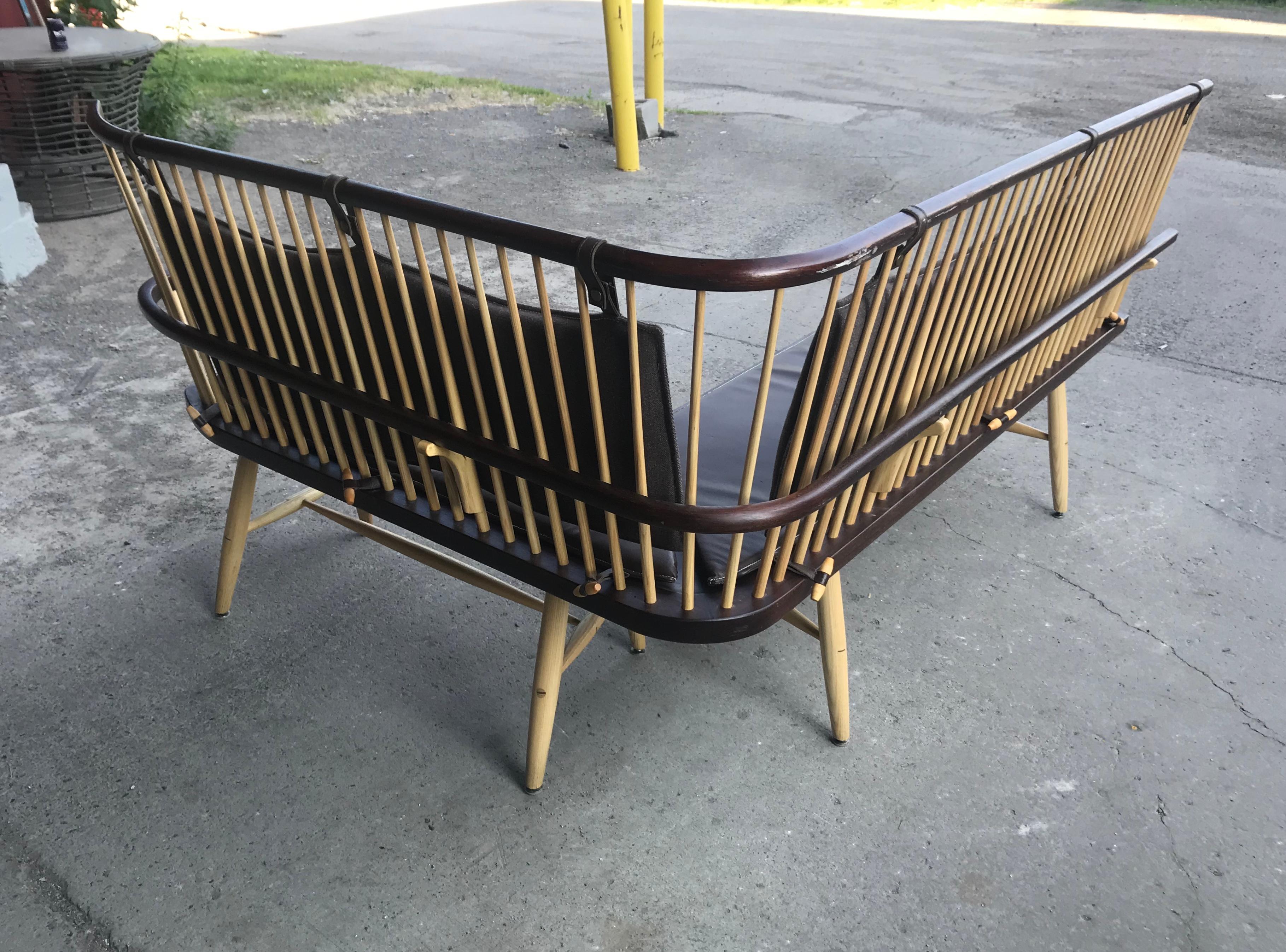 Leather Furniture Maker Timothy Clark Handmade Windsor Benches, Nakashima Inspired