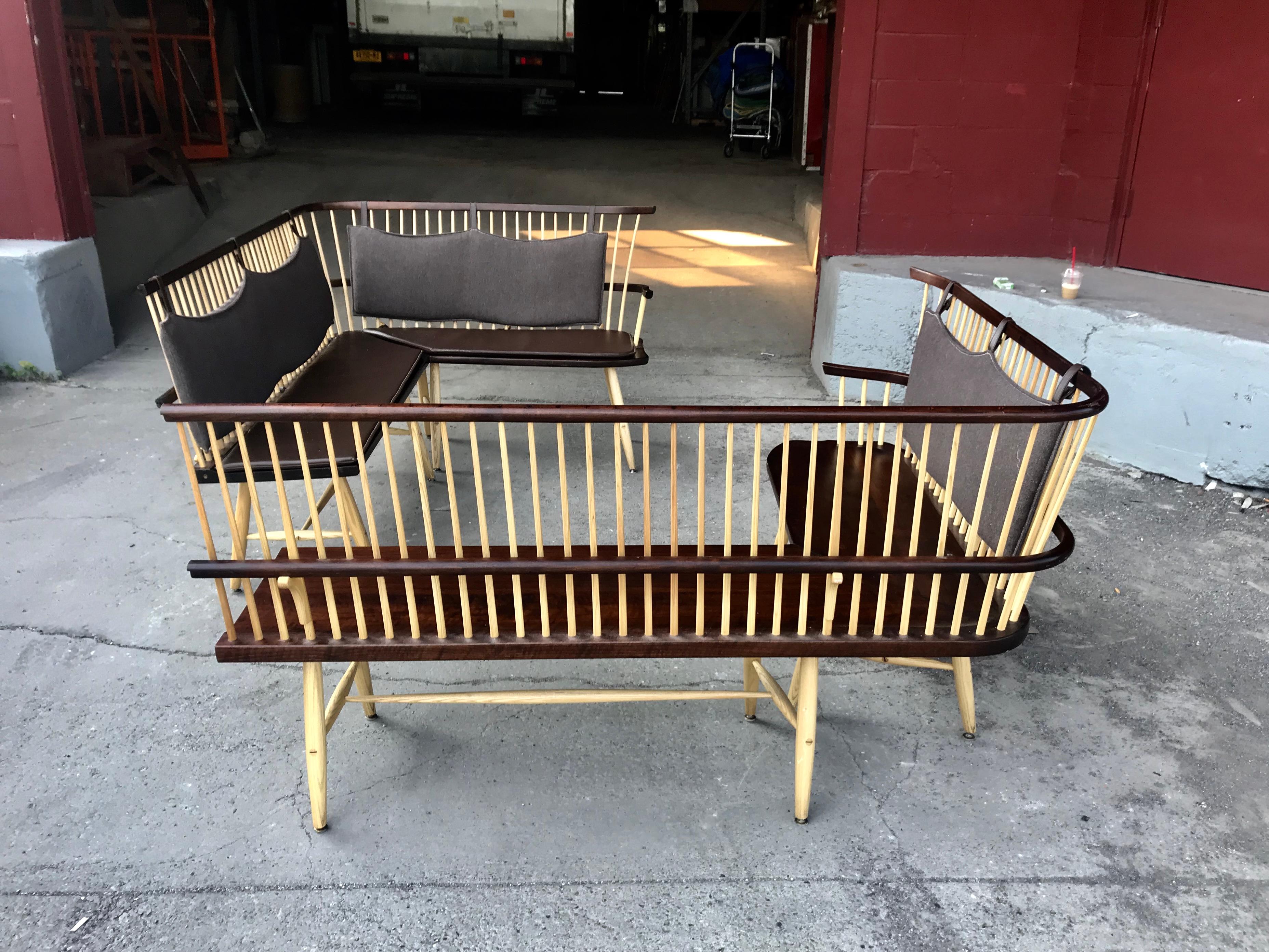 Furniture Maker Timothy Clark Handmade Windsor Benches, Nakashima Inspired 3
