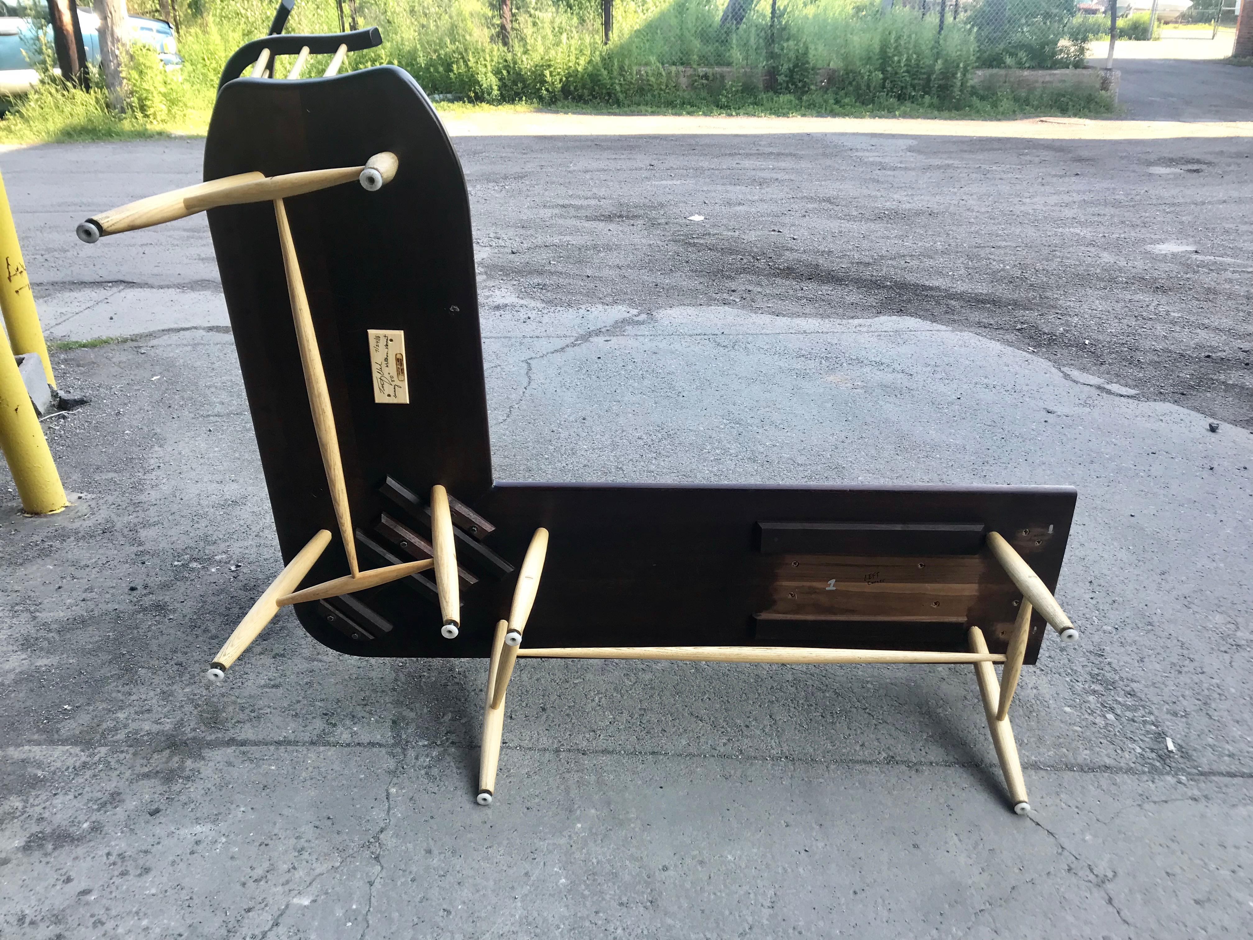 Furniture Maker Timothy Clark Handmade Windsor Benches, Nakashima Inspired 6