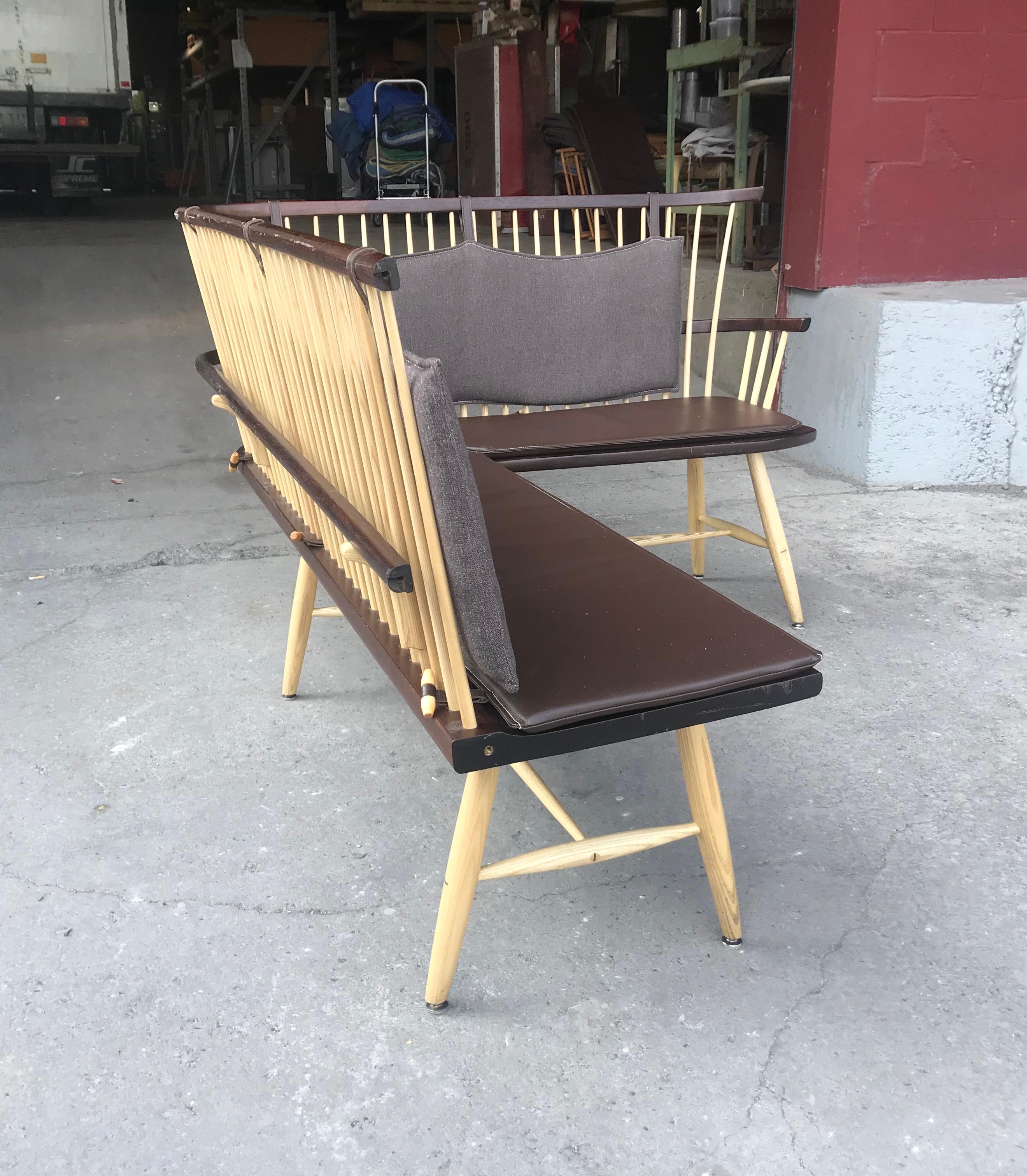 American Furniture Maker Timothy Clark Handmade Windsor Benches, Nakashima Inspired