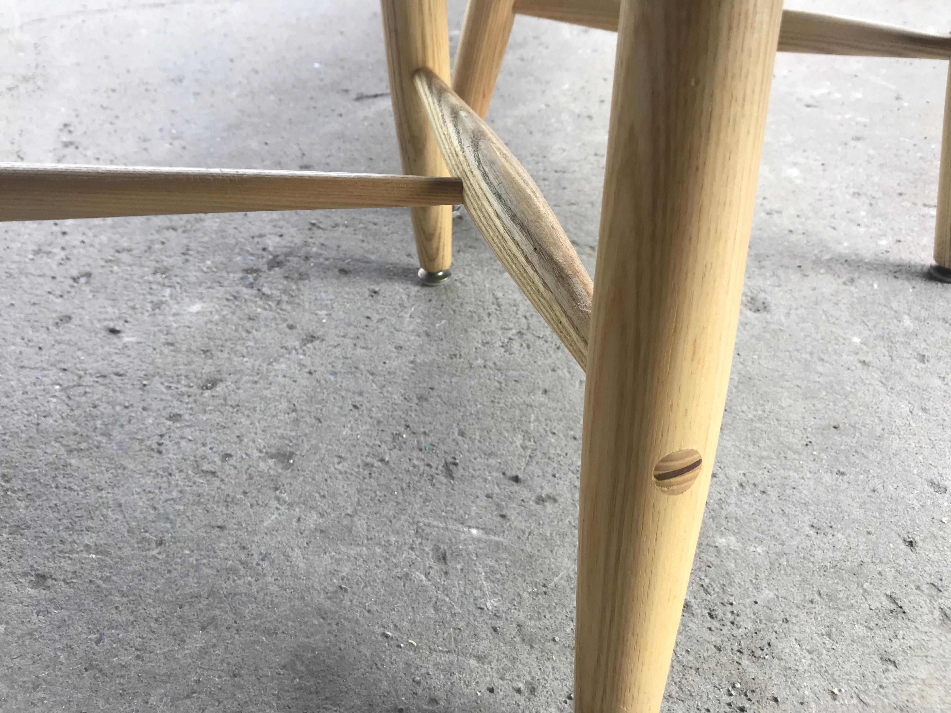 Contemporary Furniture Maker Timothy Clark Handmade Windsor Benches, Nakashima Inspired