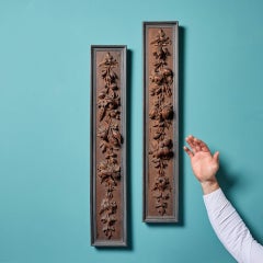 Pair of Antique Neoclassical Framed Carvings