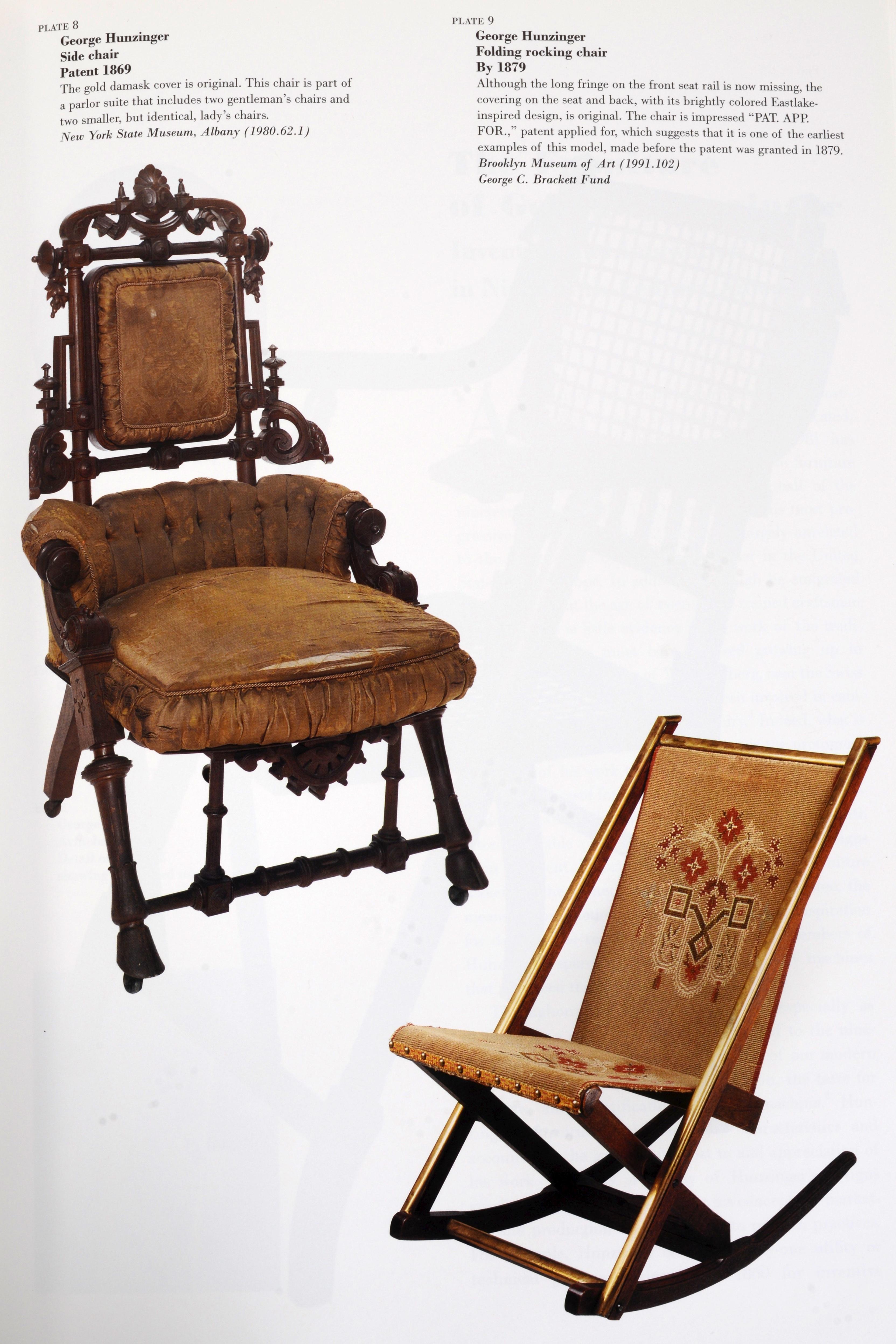 Papier Furniture of George Hunzinger : Invention & Innovation in 19th-Century America (en anglais) en vente