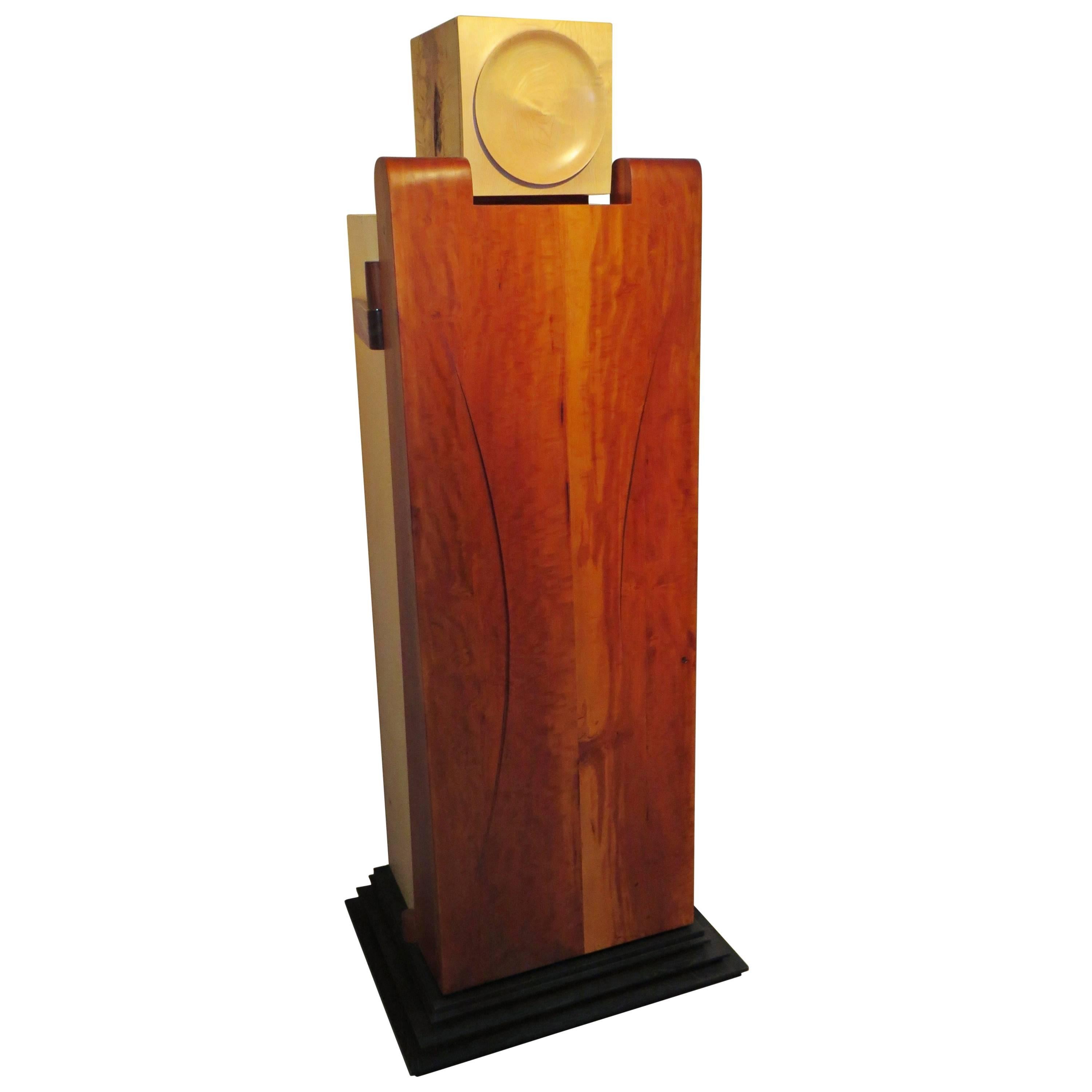 Furniture Sculpture "Cabinet-Man" Solid Wood, One of Kind For Sale