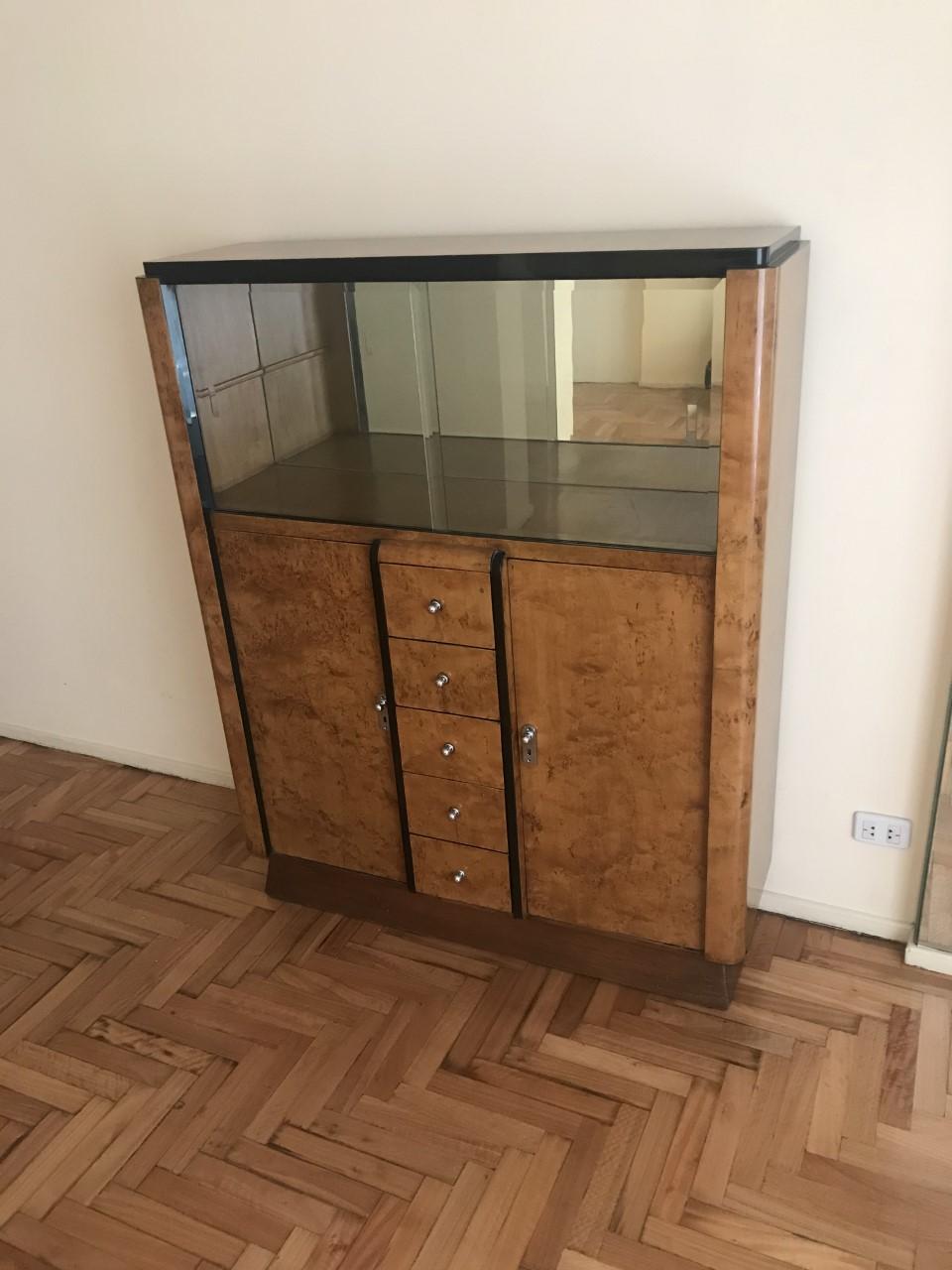 Furniture Style, Art Deco in Wood and Glass, France, 1920 For Sale 5