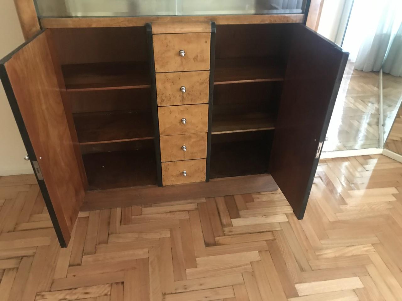 Furniture Style, Art Deco in Wood and Glass, France, 1920 For Sale 1