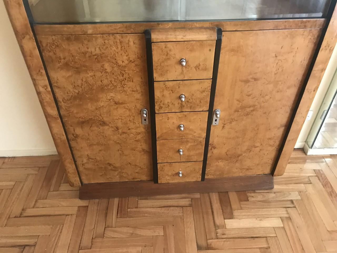 Furniture Style, Art Deco in Wood and Glass, France, 1920 For Sale 4