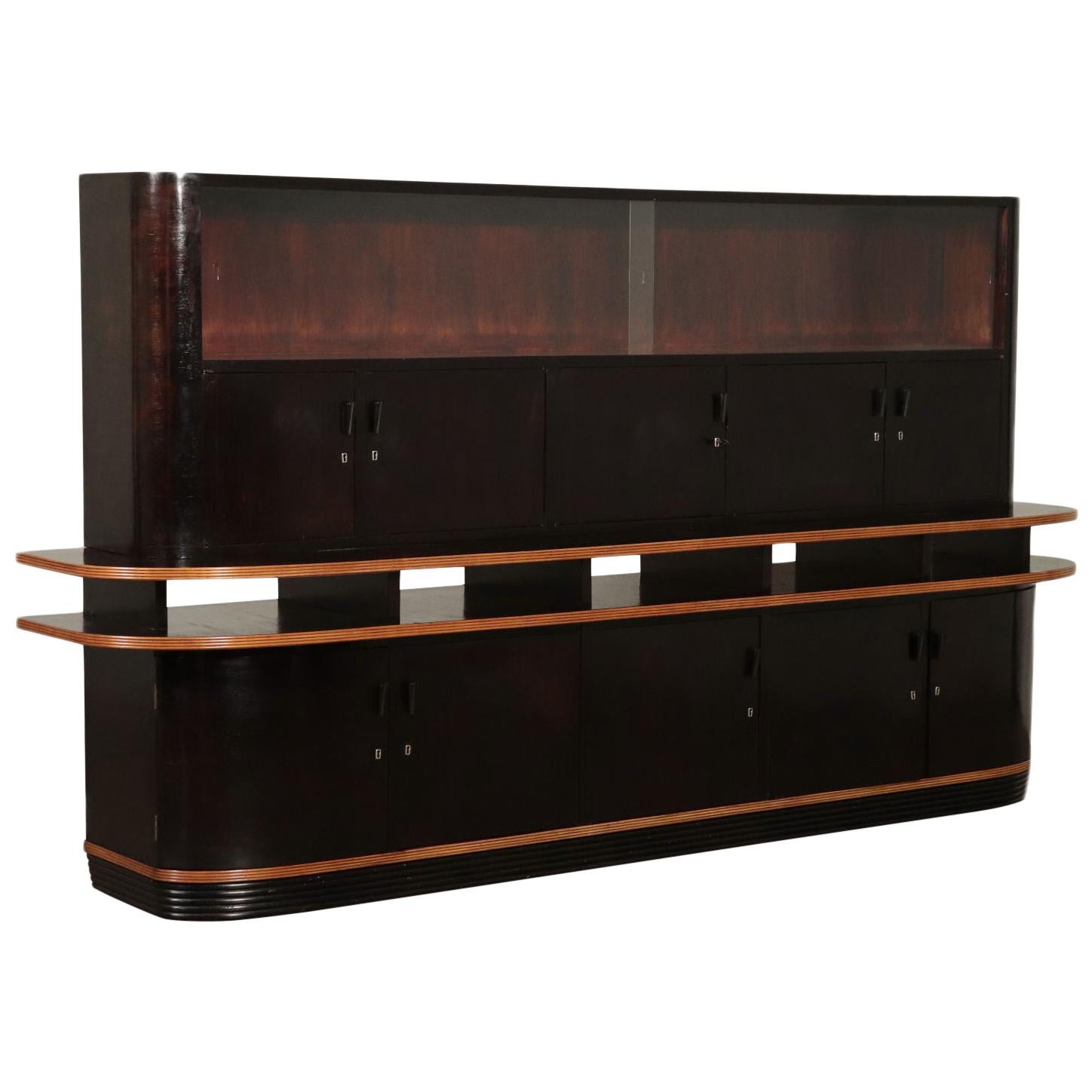 Furniture Veneer Solid Wood and Stained Wood, Italy, 1940s For Sale