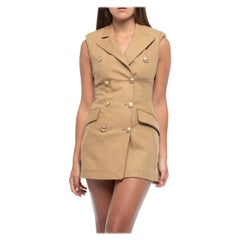 Furore Gilet dress beige linen NWOT