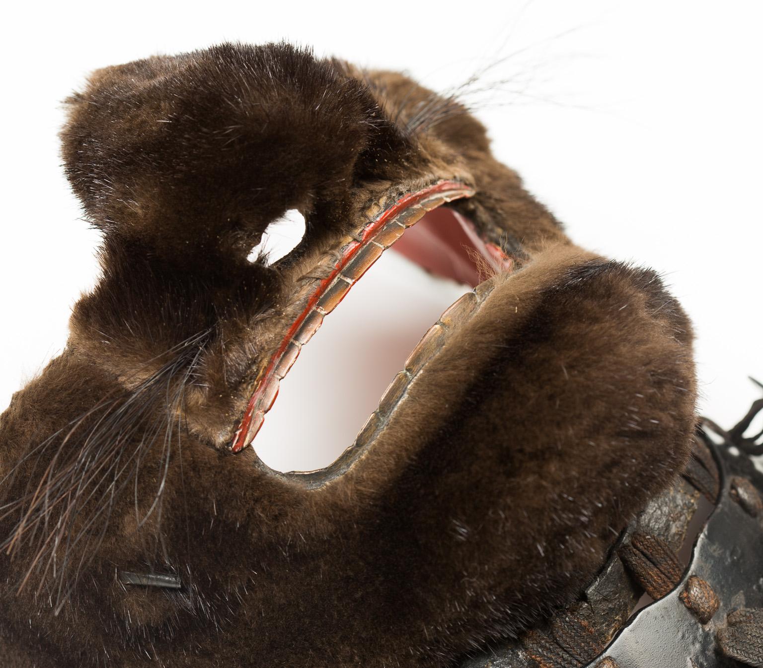 Furred Samurai Armor Mask 'Shokumō Menpō', 19th Century 2