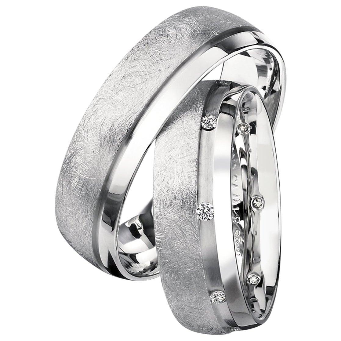 For Sale:  Furrer Jacot 18 Karat Channel Textured Wedding Band