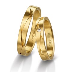 Furrer Jacot 18 Karat Platinum Thin "Origami" Woven Band