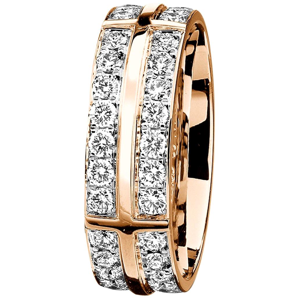 For Sale:  Furrer Jacot 18 Karat Rose Gold Diamond Eternity Band