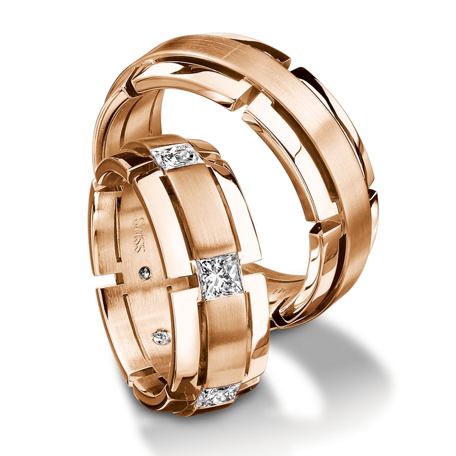For Sale:  Furrer Jacot 18 Karat Rose Gold Notched Men's Band 2
