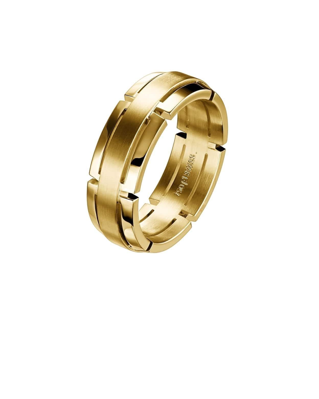 For Sale:  Furrer Jacot 18 Karat Rose Gold Notched Men's Band 4