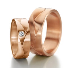 Furrer Jacot 18 Karat Rose Gold "Origami" Woven Men's Band