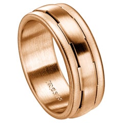 Furrer Jacot 18 Karat Rose Gold Satin Men
s Band