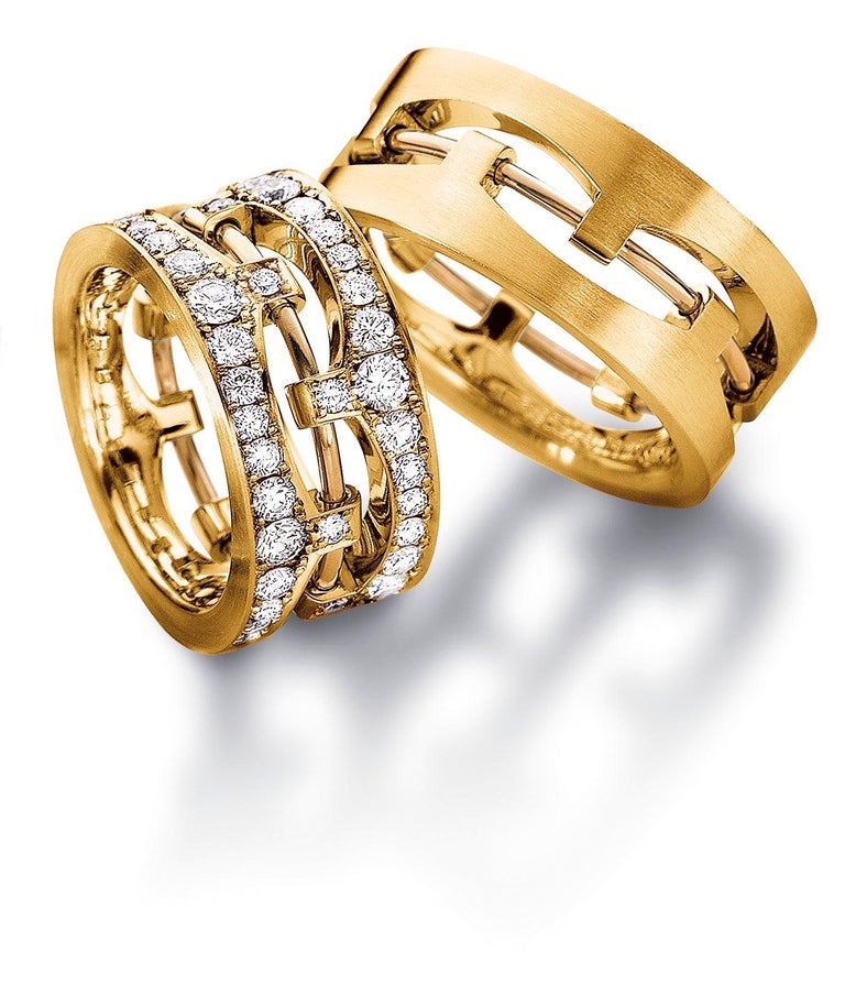 Customizable Furrer Jacot 18 Karat White and Yellow Gold Two-Tone Wire ...