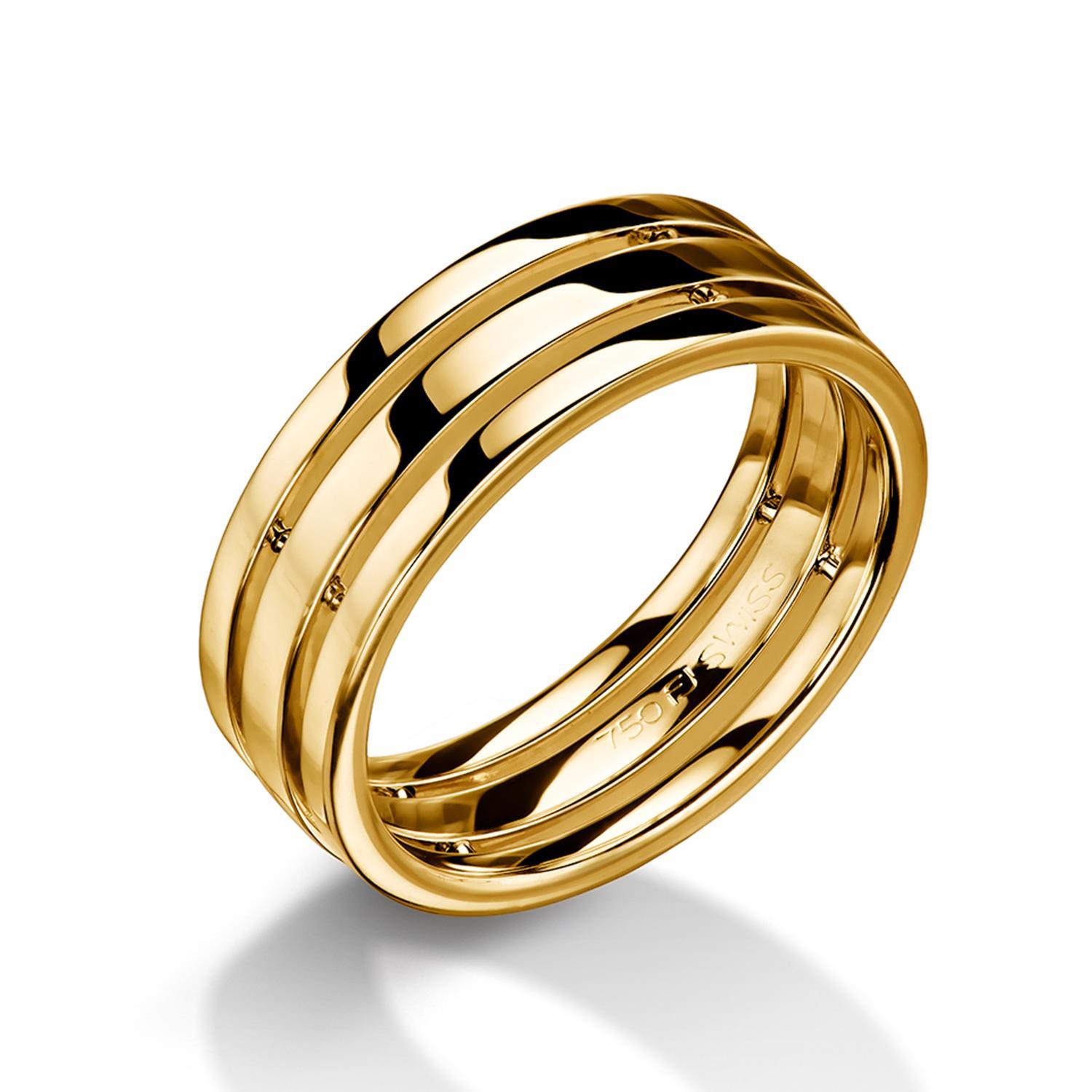 For Sale:  Furrer Jacot 18 Karat White Gold 3 Band Ring 2